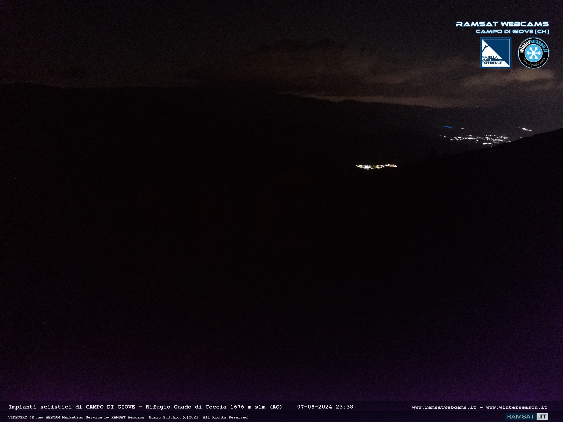 Webcam rifugio Guado di Coccia - Notturna